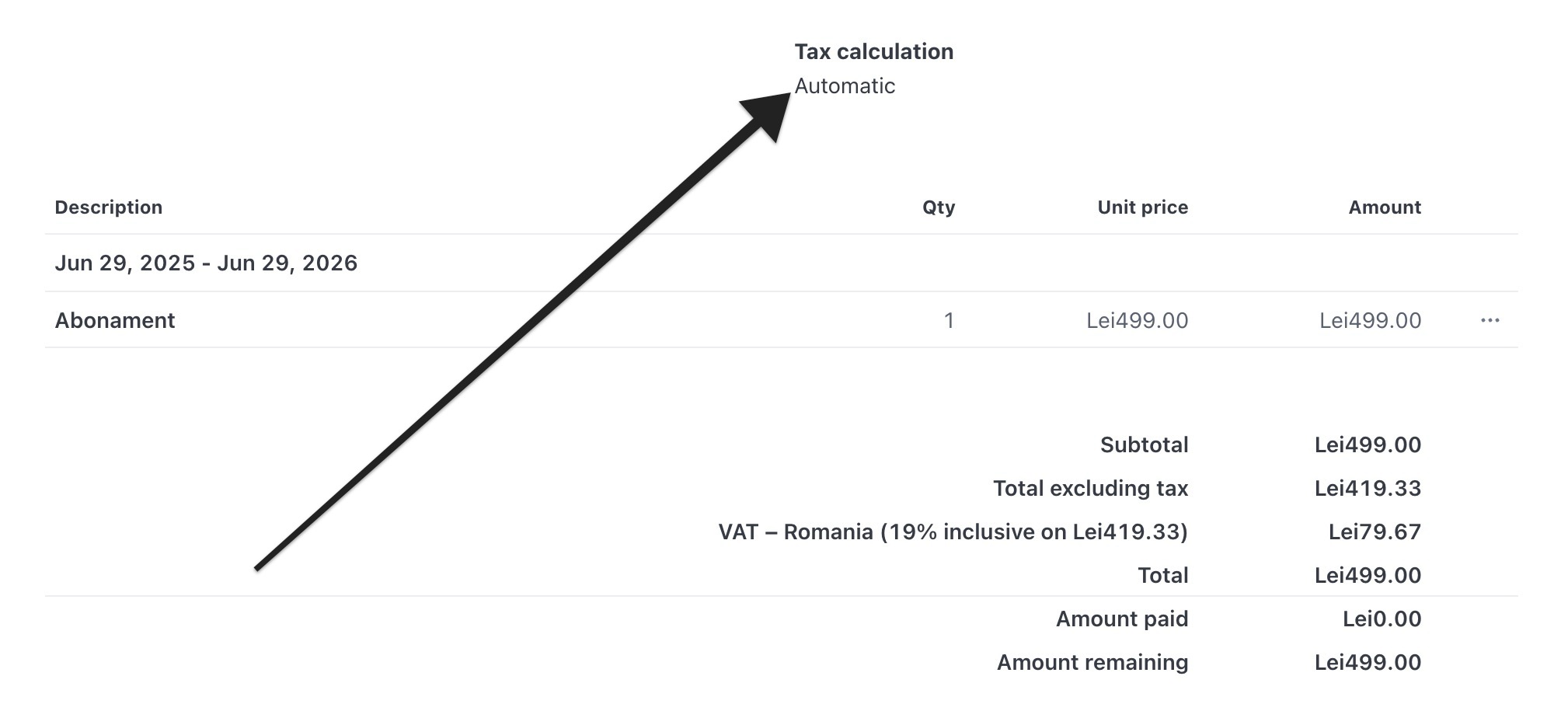 Configurare Stripe Tax – calcul automat TVA